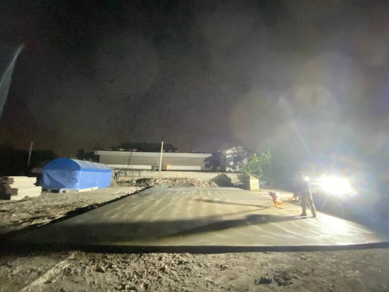 เทพื้นคอนกรีตสามพราน