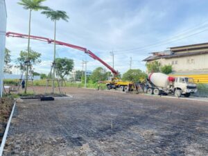 เทพื้นคอนกรีตสามโคก